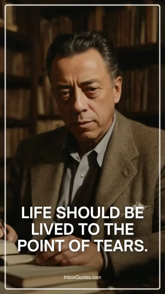 Life should be lived to the point of tears