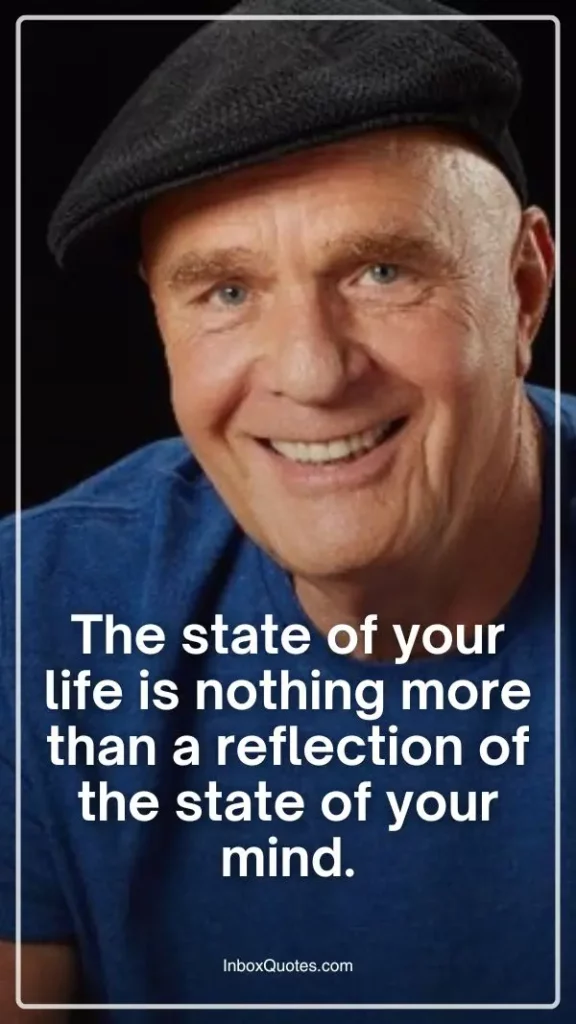 The state of your life is nothing more than a reflection of the state of your mind